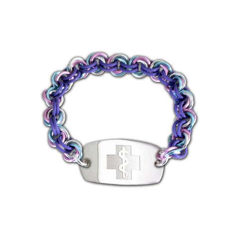 Mini Mail Bracelet - Small Emblem - No Clasp - Bubblegum
