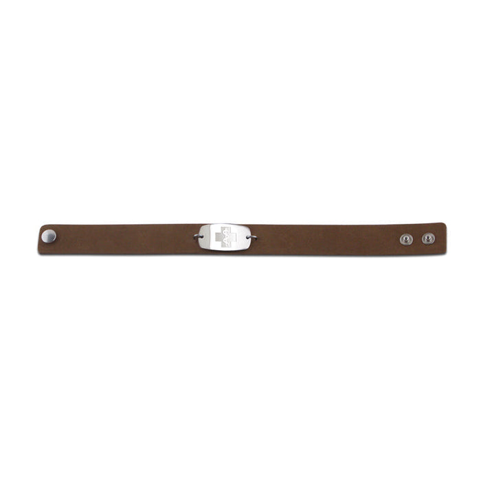 Casual Leather Wristband - Brown Suede