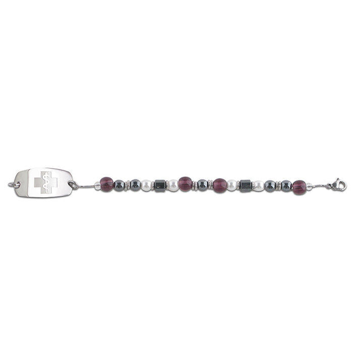 Classic Bead Bracelet - Crushed Grape