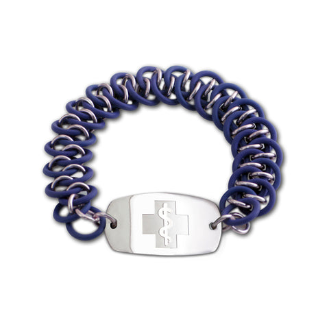 Dragon Scale Bracelet - Small Emblem - No Clasp - Purple & Pink Ice