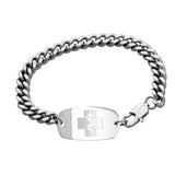 Quantum Bracelet - Small Emblem - Long Chain - Lobster or Safety Clasp