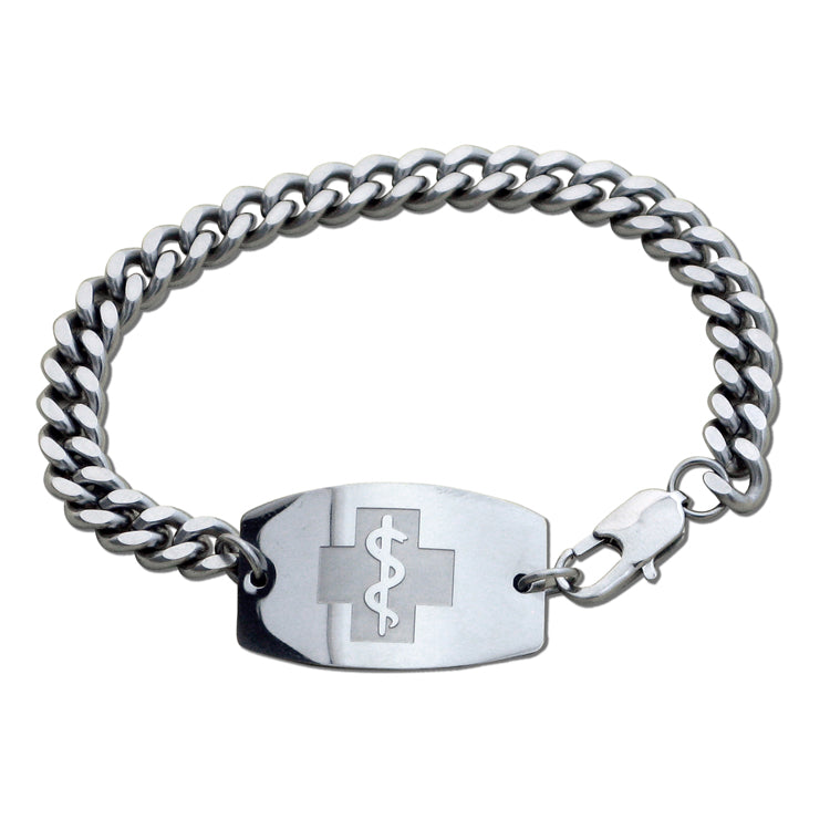 Quantum Bracelet - Large Emblem - Long Chain - Lobster or Safety Clasp