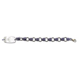Single Dragon Claw Bracelet - Small Emblem - Lobster or Safety Clasp - Lavender Ice & Black Ice