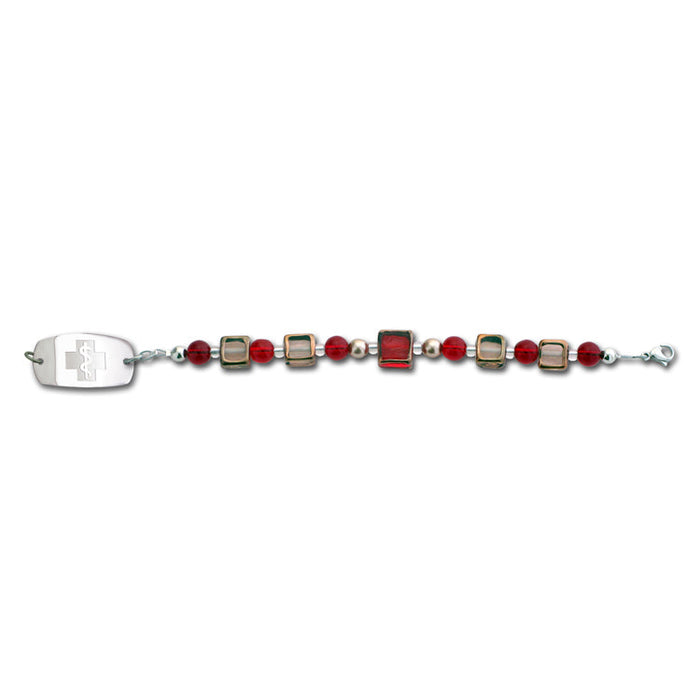 Stained Glass Bracelet - Ruby & Rosaline