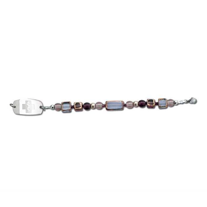 Stained Glass Bracelet - Sapphire & Amethyst