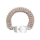 Vertebrae Bracelet - Small Emblem - Lobster or Safety Clasp - Champagne & Silvered Ice