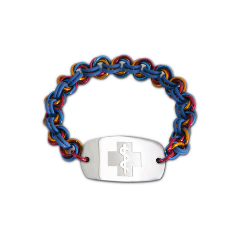 Mini Mail Bracelet - Small Emblem - No Clasp - Zipper